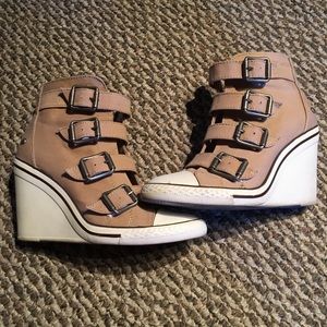 Vera Wang wedge sneaker boot.